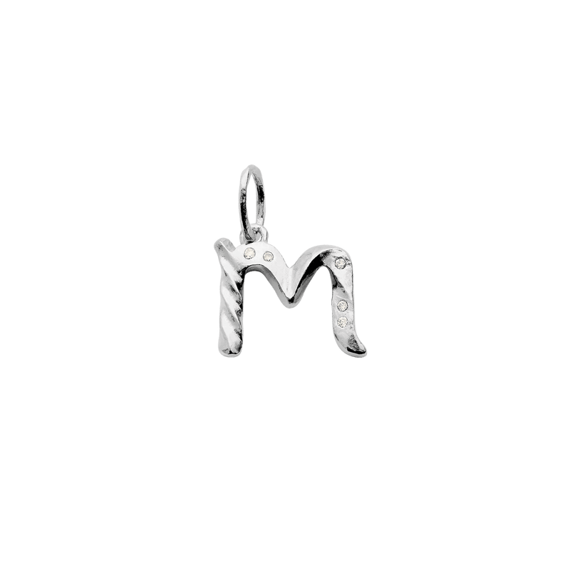 Maanesten Alphabet Letter Halskæde Sølv - Bogstavs Vedhæng A-Z - Halskæde - 2744C-013