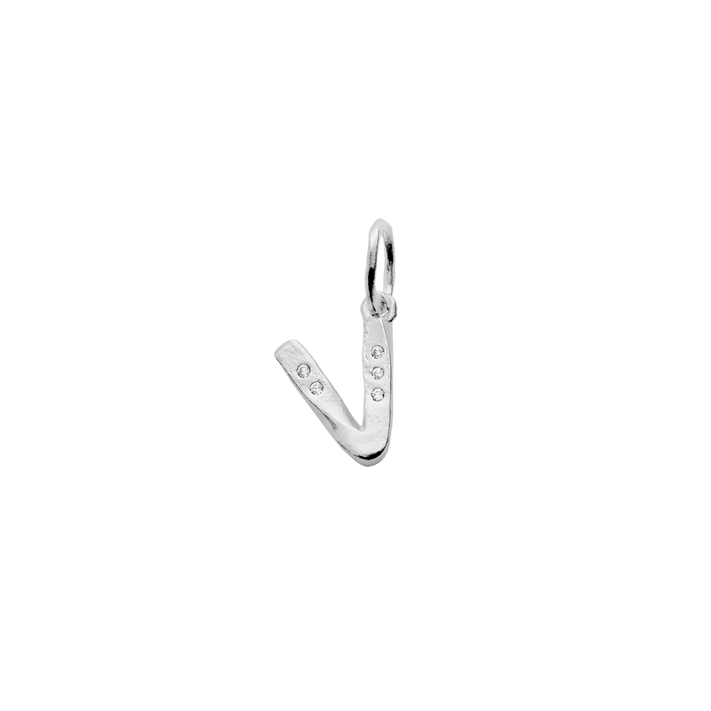 Maanesten Alphabet Letter Halskæde Sølv - Bogstavs Vedhæng A-Z - Halskæde - 2744C-021