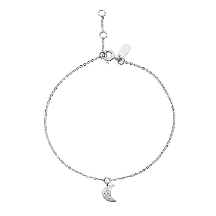 Maanesten Celestia-Armband aus Silber mit Halbmonddetail und feiner Kette, Modell 8618c-8618c-1.