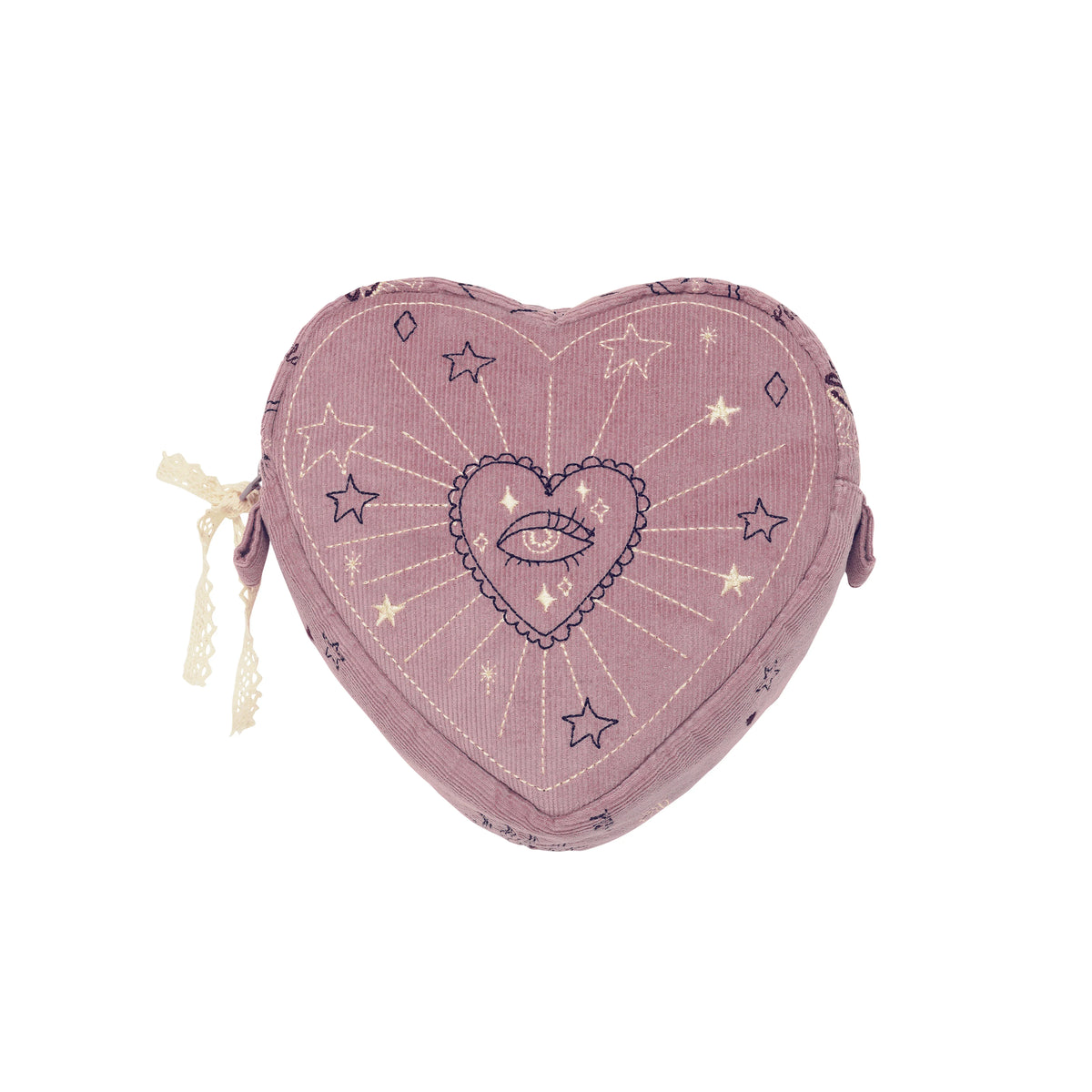 maanesten-heart-makeup-bag-magical-purple aus lila Velours mit gesticktem Auge und Sternen, Modell 4097-onezise