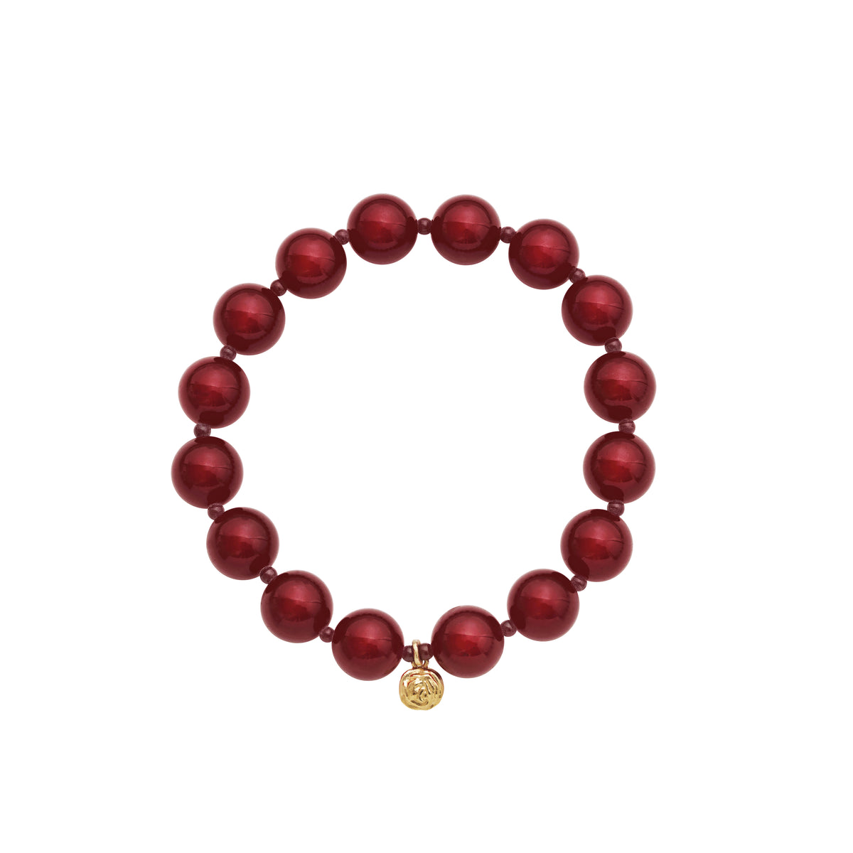 Maanesten Shani Heart Bracelet with red balls and small gold detail, simple and elegant. Modell 2026-8701A
