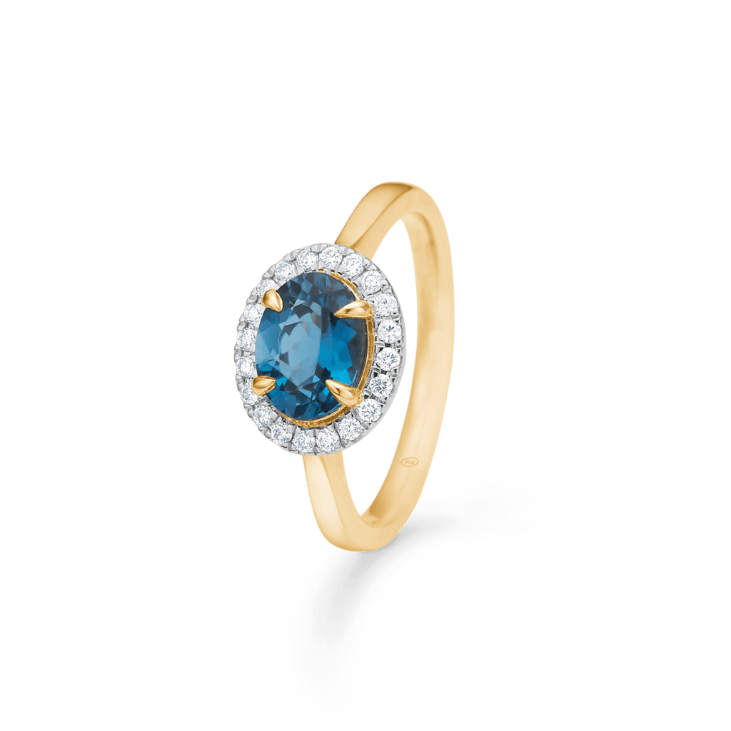 Mads Z 14kt Midnight Blue Diamant Ring London Blue Topas - Ringe - 1546118-001