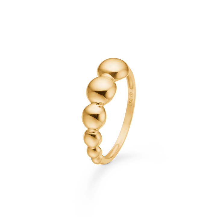 Mads Z Ballora Kugelring aus 8-karätigem Gold, eleganter Ring mit glänzenden Kugeldetails. Modell 3340126-001
