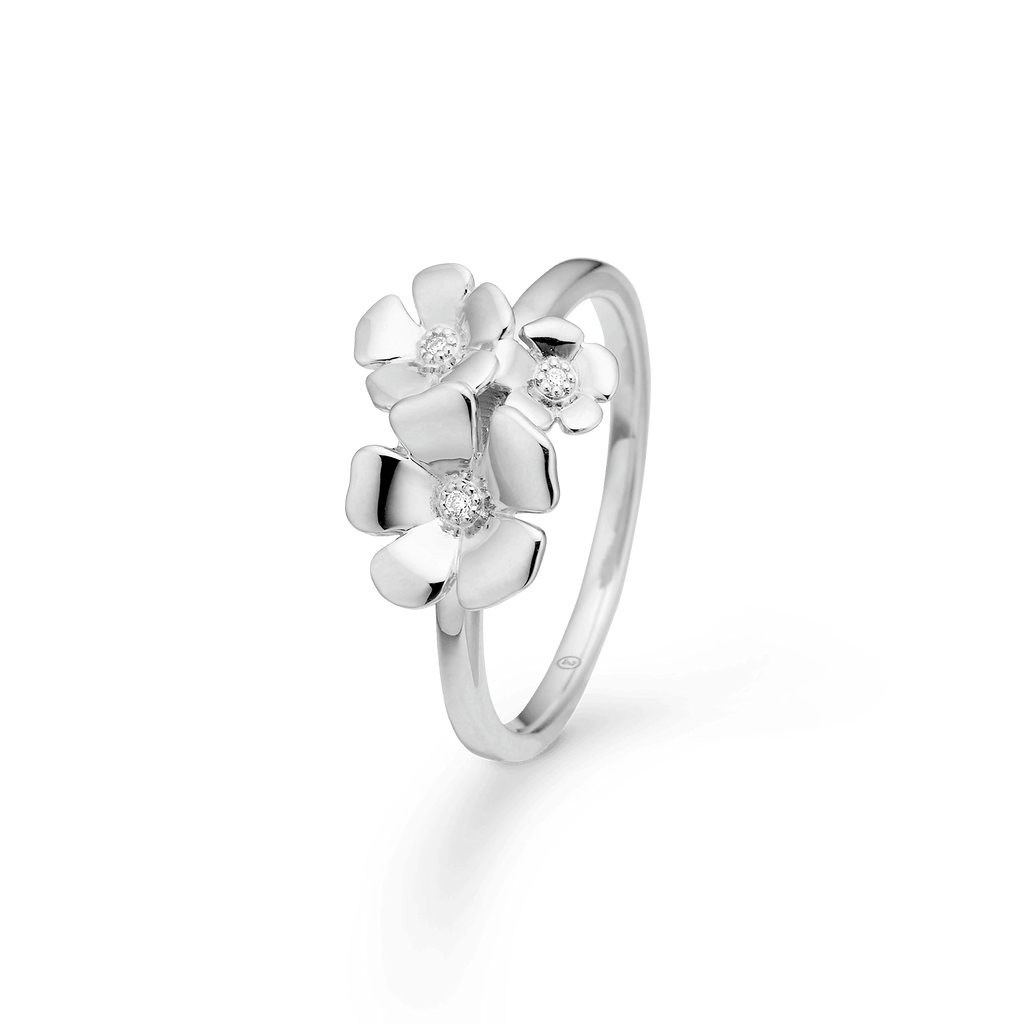Mads Z Fleur Sølv Ring med Hvid Topas - Ringe - 2146108-001