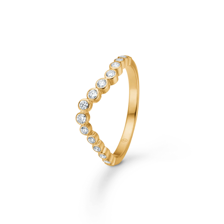 Verlobungsring Freya aus 14 kt Gold mit Diamanten