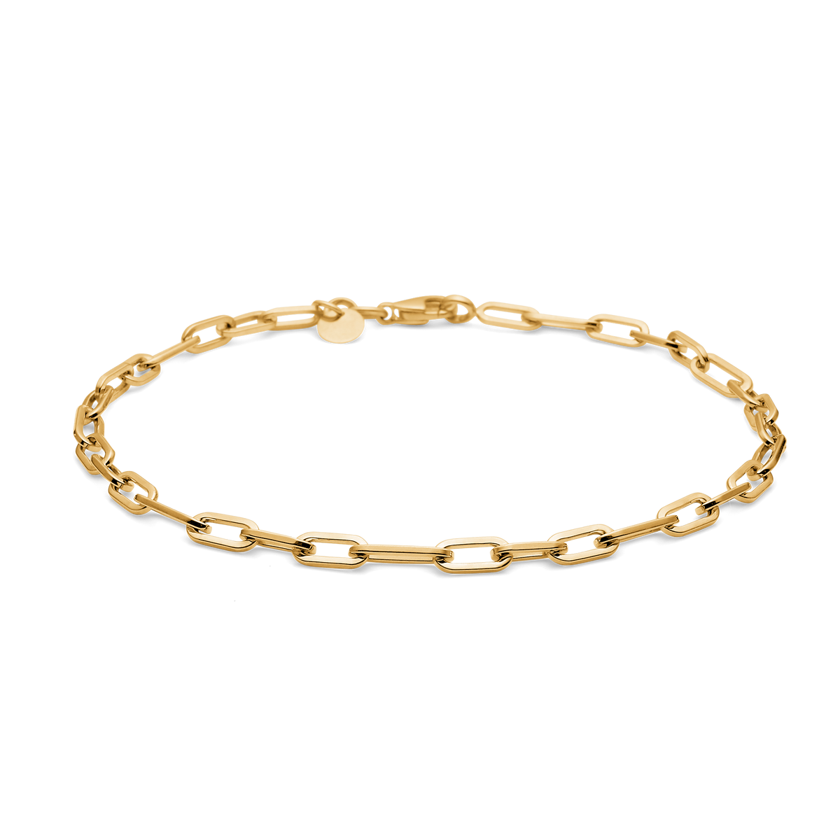 Mads Z Gaia-Armband aus 8-karätigem Gold mit einfachen Kettengliedern und glänzender Oberfläche, Modell 8350110.
