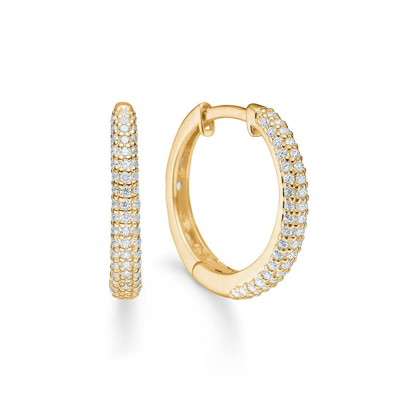 Mads Z LA BOHEME 8kt Guld Creoler Zirkonia - Øreringe - 3317031