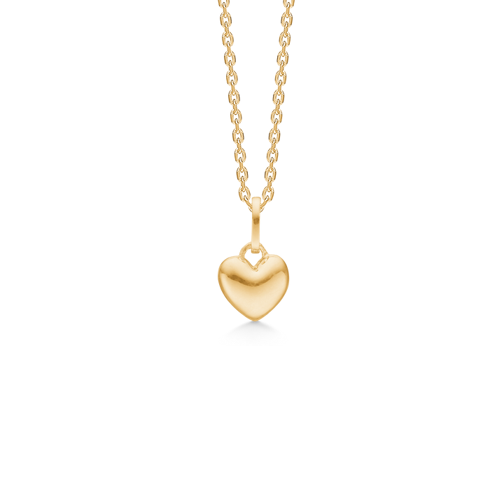 Mads Z Mini Love Anhänger klassisches Herz aus 8-karätigem Gold mit glänzender Kette, Modell 3330002-1