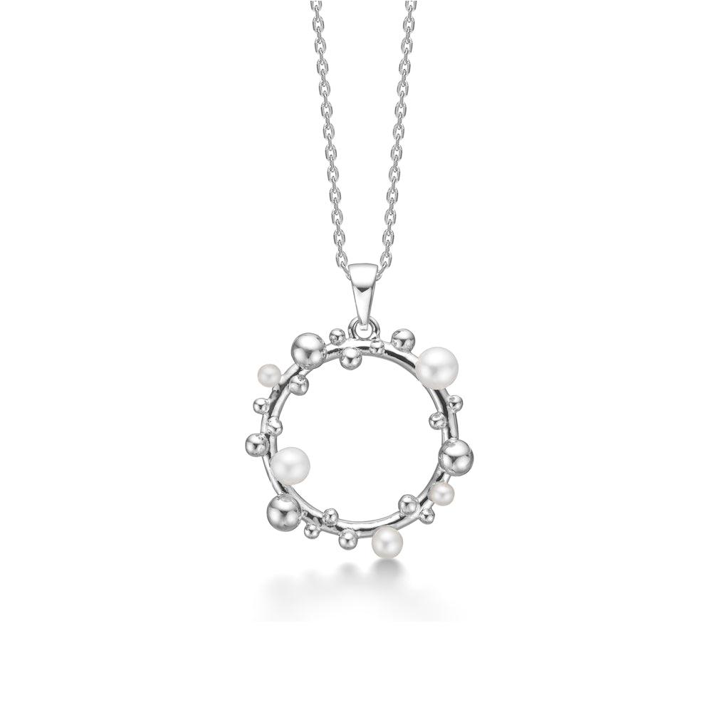 Mads Z Sølv Bubbles N'Pearls Halskæde - Halskæde - 2123166