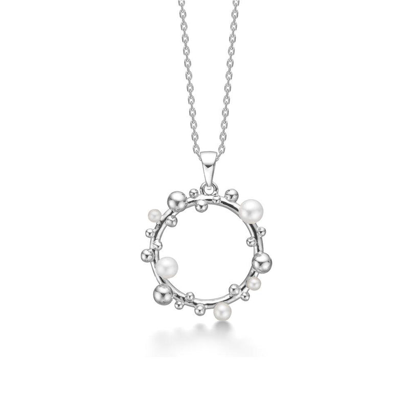 Mads Z Sølv Bubbles N'Pearls Halskæde - Halskæde - 2123166