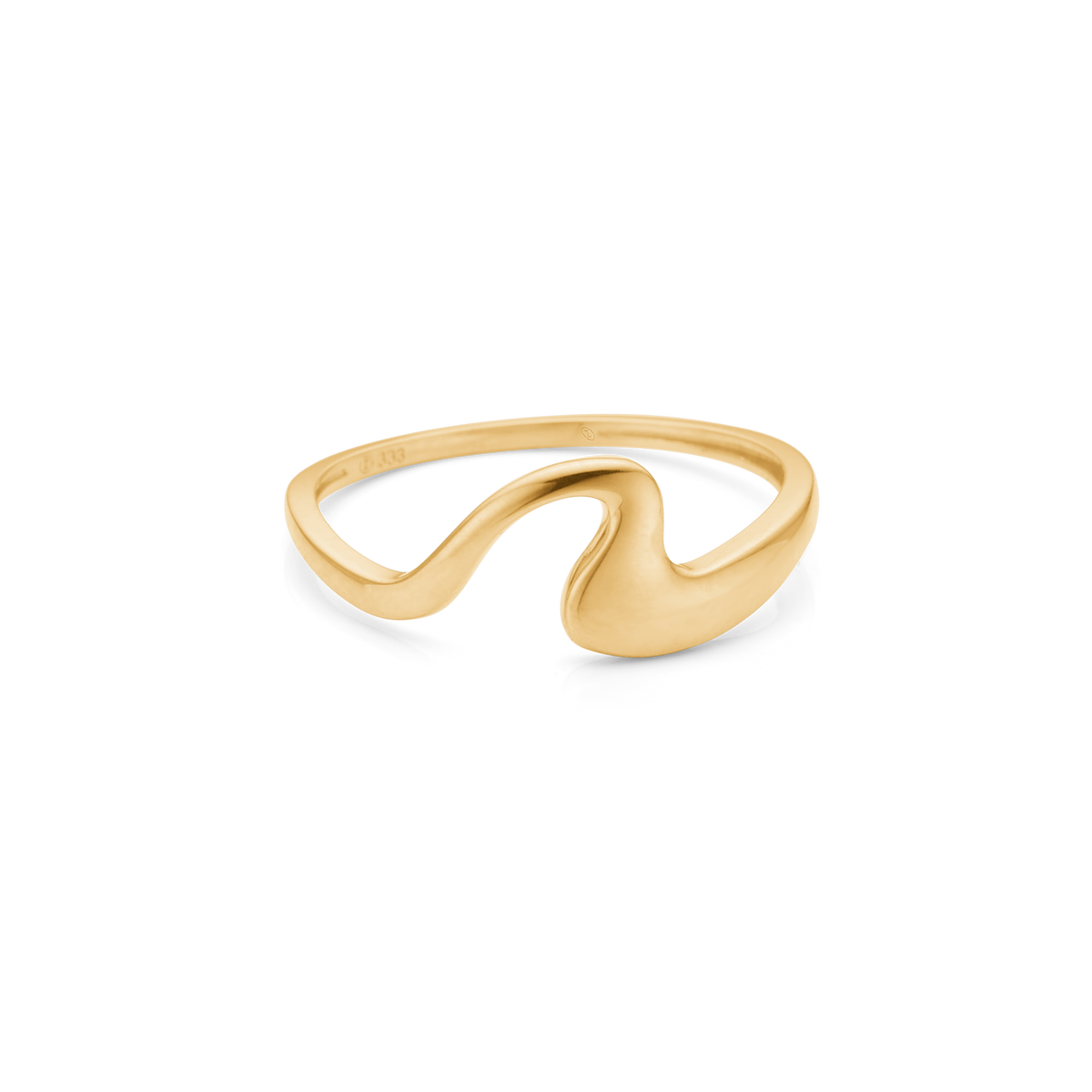 Mads Z Swayla Ring aus 8-karätigem Gold mit organischem Wellendesign in glänzender Oberfläche, Modell 3340180-001