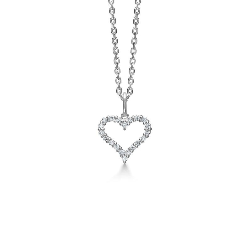 Mads Z Tender Heart 14kt Hvidguld Hjertevedhæng - Vedhæng - 1631320