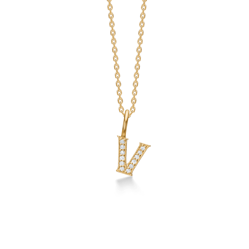 Mads Z Tender Love Bogstavs 14kt Guld Vedhæng m. Diamanter - Vedhæng - 1531100-021