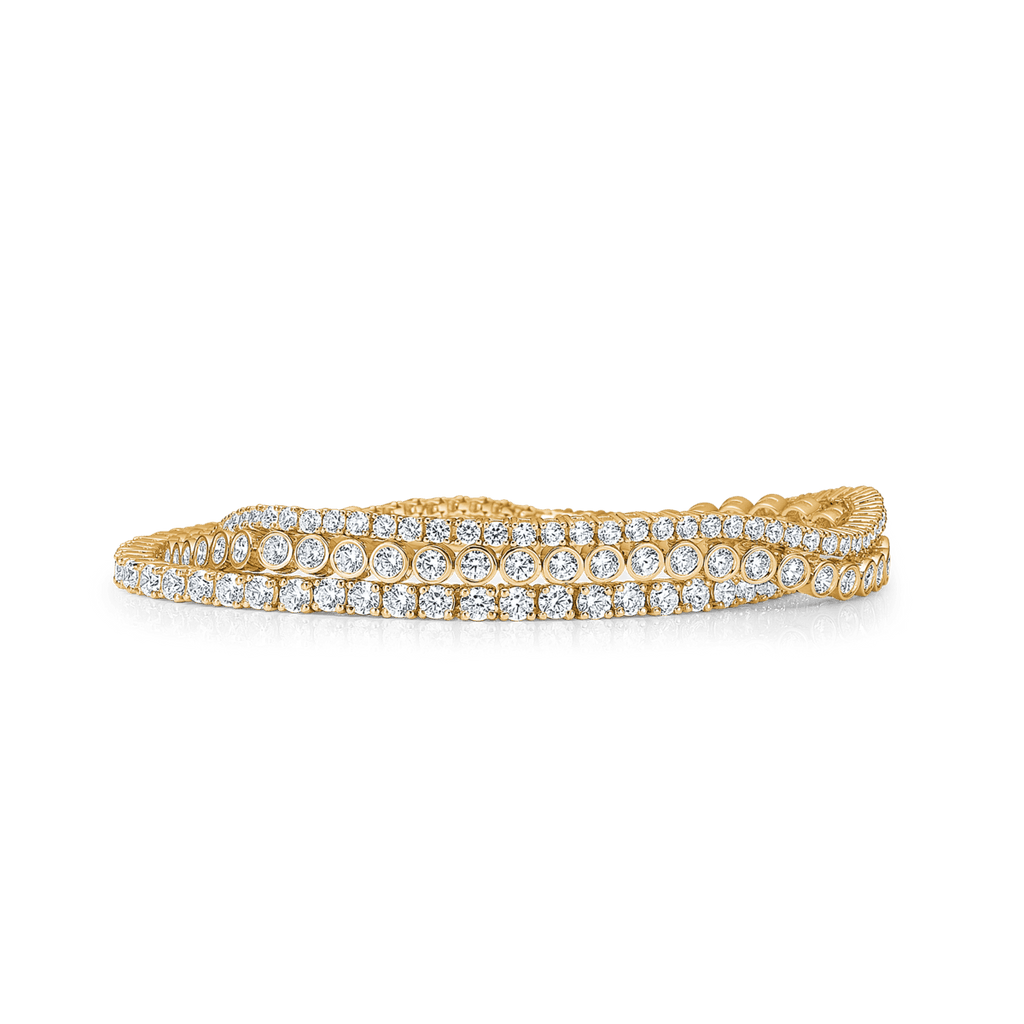 Mads Z Tennis Armbånd 8 kt Guld Rørfatning Med Zirkoner - Armbånd - 3357003-001