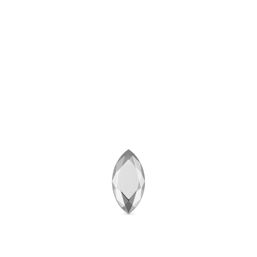 MARIA TASH 14KT Faceted White Gold Marquise Threaded Stud Earring - Øreringe - XMQFC-WG-W55-001