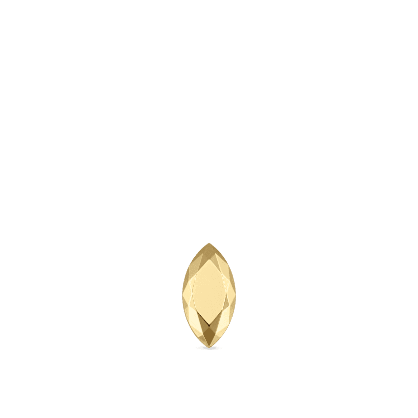 MARIA TASH Faceted Gold Marquise Threaded Stud Earring - Øreringe - XMQFC-YG-W55-001