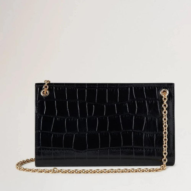 Mulberry Amberley Clutch Black Shiny Small Croc - Taske - RL8191/641A100