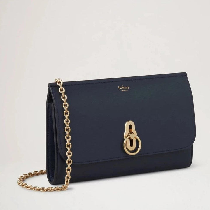 Mulberry Amberley Clutch Micro Classic Grain Night Sky mit Goldkette und elegantem Verschluss, Modell rl7909587u888