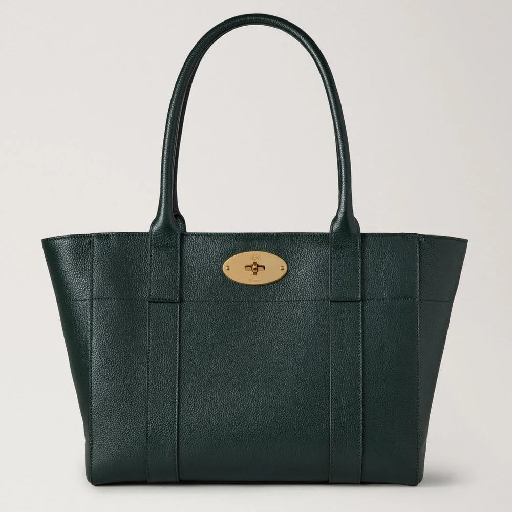 Mulberry Bayswater 9 bis 5 kleine klassische Körnung Mulberry Grüne, elegante grüne Handtasche aus Leder, Modell HH9831/205Q633