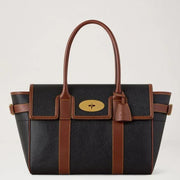 Mulberry Bayswater Black & Cognac Bio-Based Scotchgrain Tasche