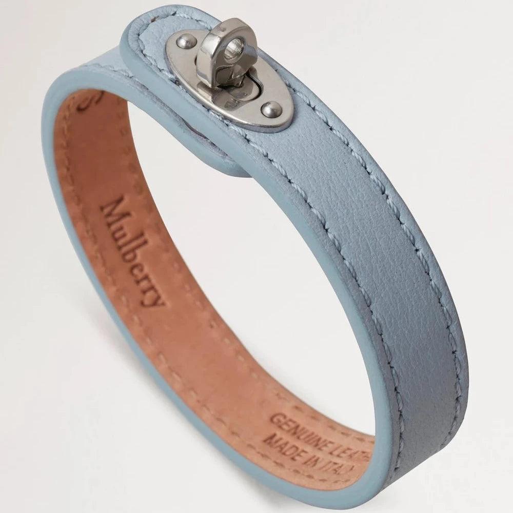 Mulberry Bayswater Thin Leather Bracelet Poplin Blue - Accessories - QB2390/657U804-001