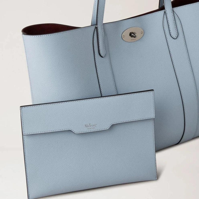Mulberry Bayswater Tote Small Classic Grain Poplin Blue - Bayswater Taske - HH5727/205U804