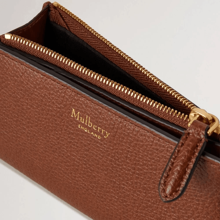 Mulberry Continental Bifold Zipped Wallet Oak Two-Tone Small Classic Grain - Punge - RL8282/552G110