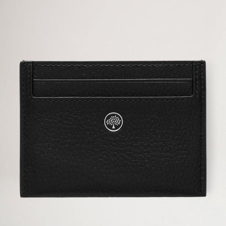 Mulberry Kreditkartenetui Small Classic Grain Heritage Black aus schwarzem geprägtem Leder mit dezentem Logo, Modell RL7399205A100