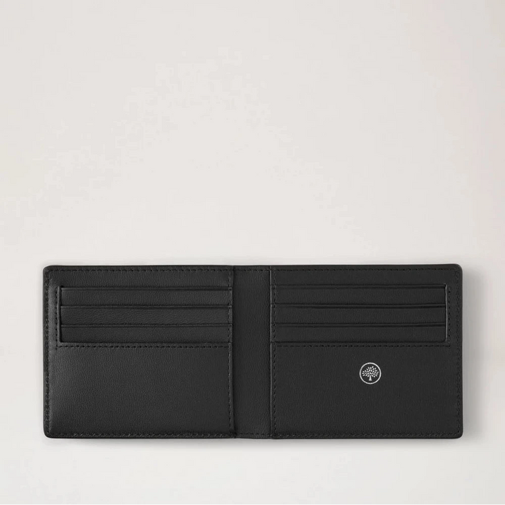 Mulberry Heritage 8 Card Wallet Small Glassic Grain Ebony, offene Geldbörse aus schwarzem Leder mit Kartenfächern. Modell RL7395205A110