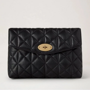 Mulberry Large Darley Cosmetic Pouch Black Quilting Kosmetiktasche