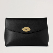 Mulberry Large Darley Cosmetic Pouch Black Small Classic Grain Kosmetiktasche