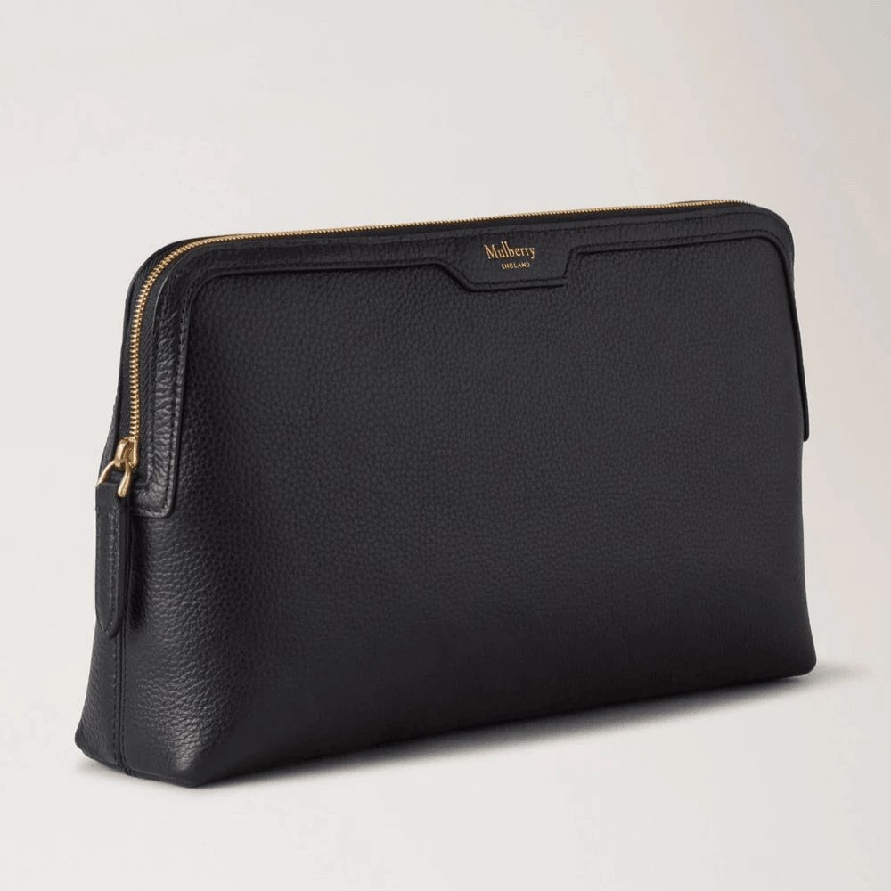 Mulberry Medium Cosmetic Pouch Small Classic Grain Black - Accessories - RL8319/205A100