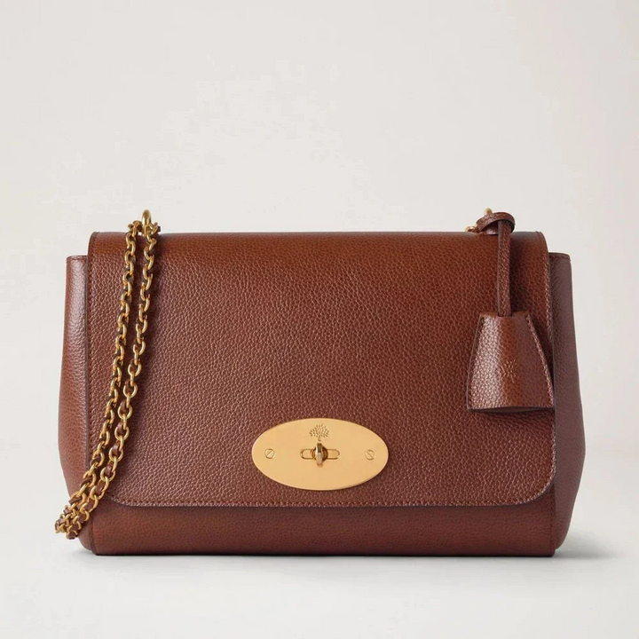 Mulberry Mittel Lily Zweifarbige Tasche aus Eichenleder mit Goldkette und Details, Modell HH0022552G110