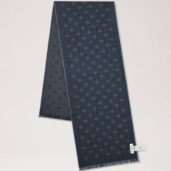 Mulberry Mens Scarf Tree Jacquard Charcoal - Tørklæder - VS4784/950C110