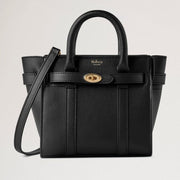 Mulberry Micro-Zip Bayswater Micro Grain Schwarz 