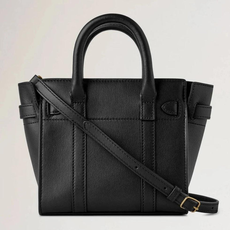 Mulberry Micro Zipped Bayswater Small Classic Grain Black - Bayswater Zipped - RL8237/587A100