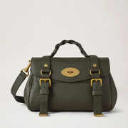 Mulberry Mini Alexa Juniper Green Heavy Grain Tasche