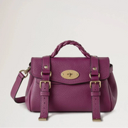 Mulberry Mini Alexa Orchid Bloom Heavy Grain Tasche