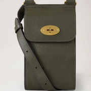 Mulberry Mini Antony Pouch Small Classic Grain Juniper Green Tasche