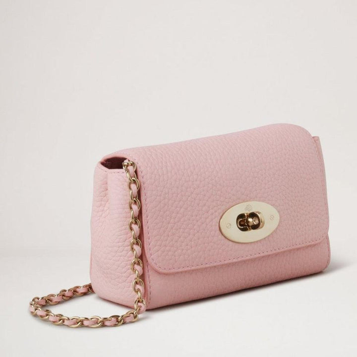 Mulberry Mini Lily Heavy Grain Powder Rose Umhängetasche aus rosa Leder mit Kettenriemen, Modell RL7944736J999