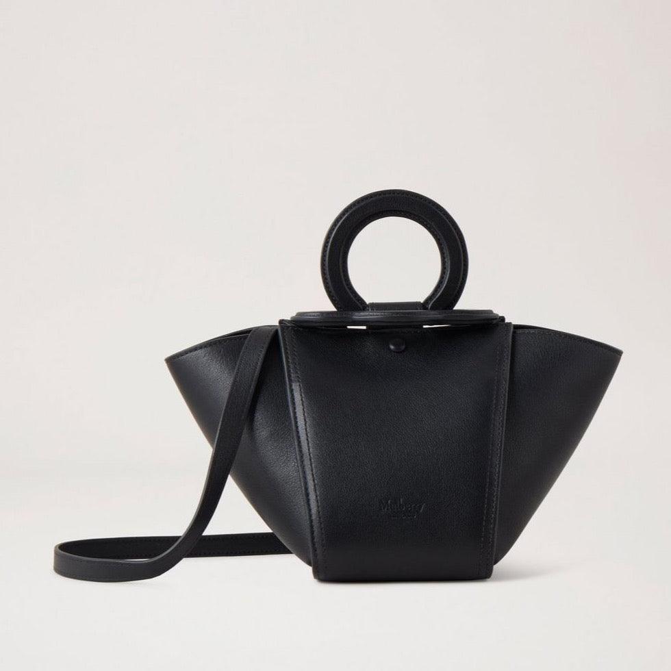 Mulberry Mini Riders Top Handle Silky Calf Handbag Black - - RL7794/657A100