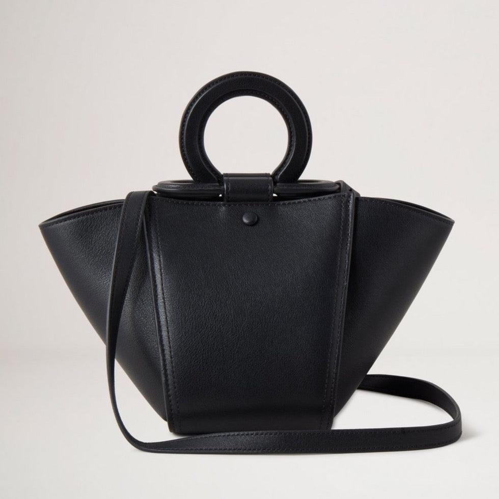 Mulberry Mini Riders Top Handle Silky Calf Handbag Black - - RL7794/657A100