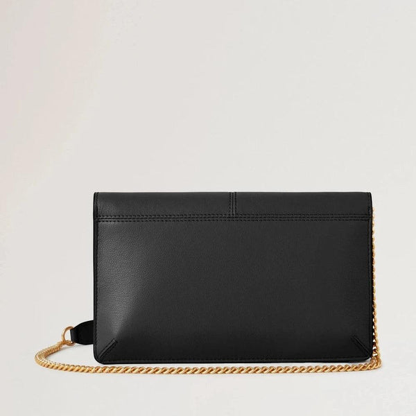 Mulberry Press Stud Pochette on Chain Black Micro Classic Grain - Taske - RL8708/587A100