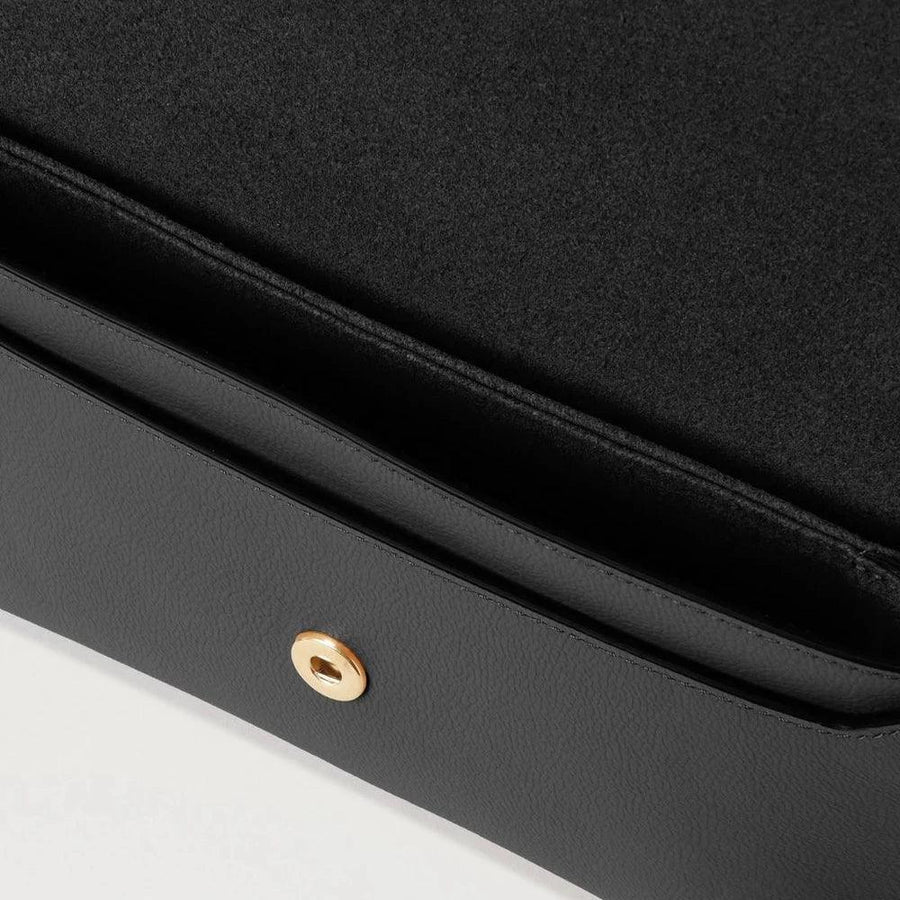 Mulberry Press Stud Pochette on Chain Black Micro Classic Grain - Taske - RL8708/587A100
