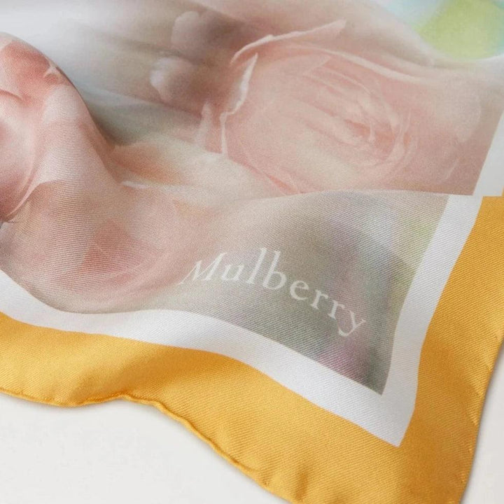 Mulberry Rose And Blur Border Square Scarf - Tørklæder - VS4804/032N690
