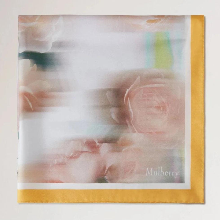 Mulberry Rose And Blur Border Square Scarf - Tørklæder - VS4804/032N690