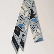 Mulberry Skinny Scarf Bayswater Workshop Light Grey Schalche Schal