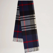 Mulberry Small Check Merino Wool Scarf Night Sky Lancaster Red Schal