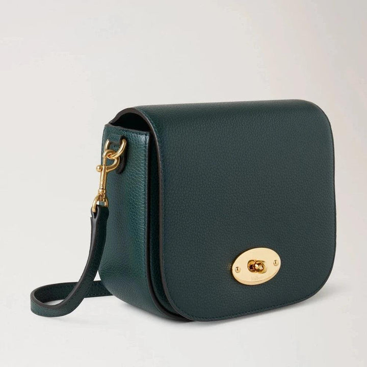 Mulberry Klein Darley Umhängetasche aus dunkelgrünem Leder mit goldener Schnalle und Umhängeriemen, Modell RL4957205Q633