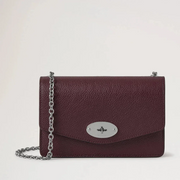 Mulberry Small Darley Small Classic Grain Black Cherry Tasche